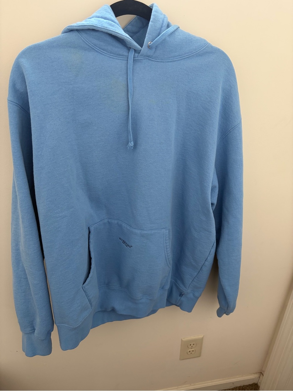 Supreme Light Blue Pullover Hoodie